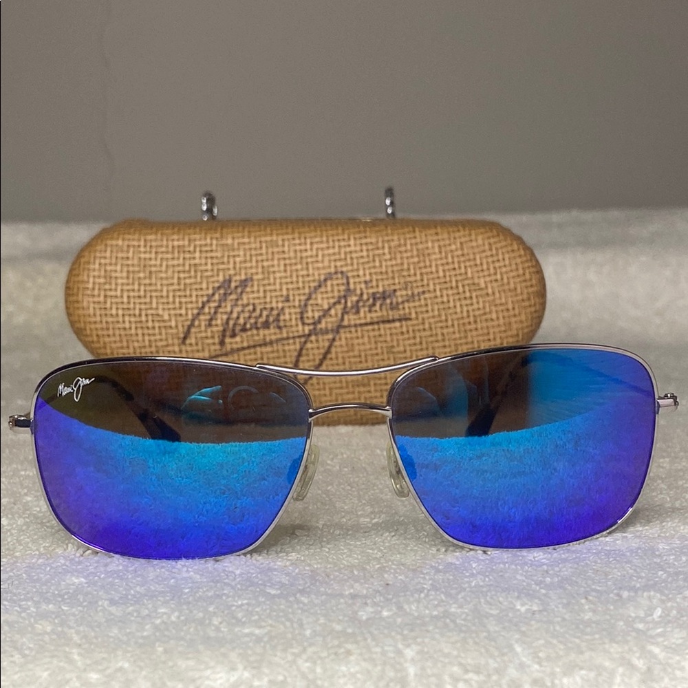 Maui Jim Wiki Wiki Aviator Polarized Sunglasses with Blue Hawaii Lens [In Case]